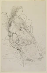 Seated woman, smoking, 1858-59